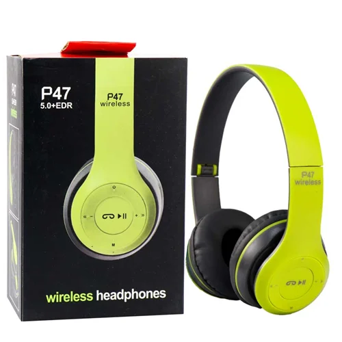هدفون بی سیم بلوتوثی P47 کارت حافظه خور دارای رادیو